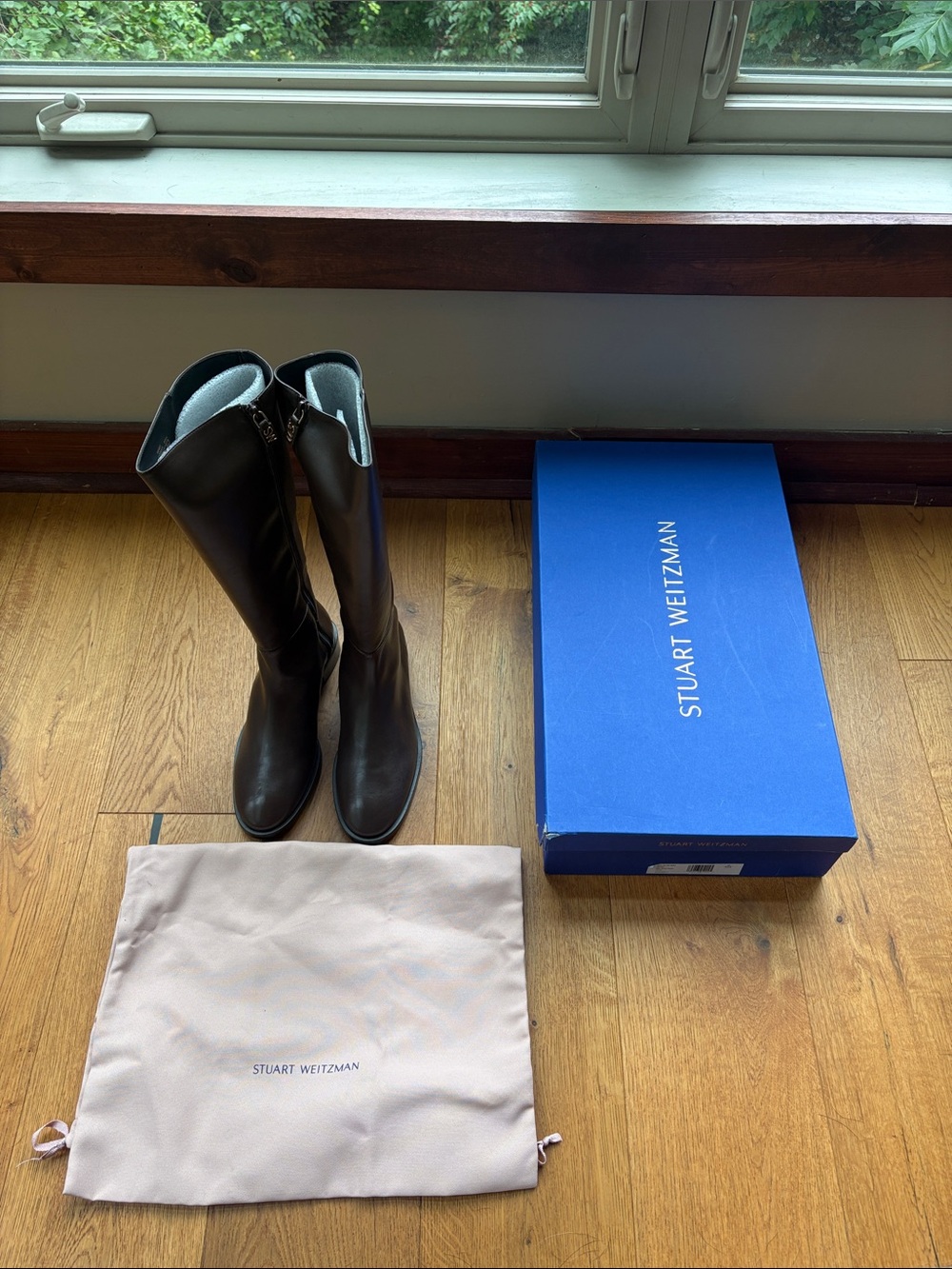 Stuart Weitzman Keelan Zip Boot Walnut